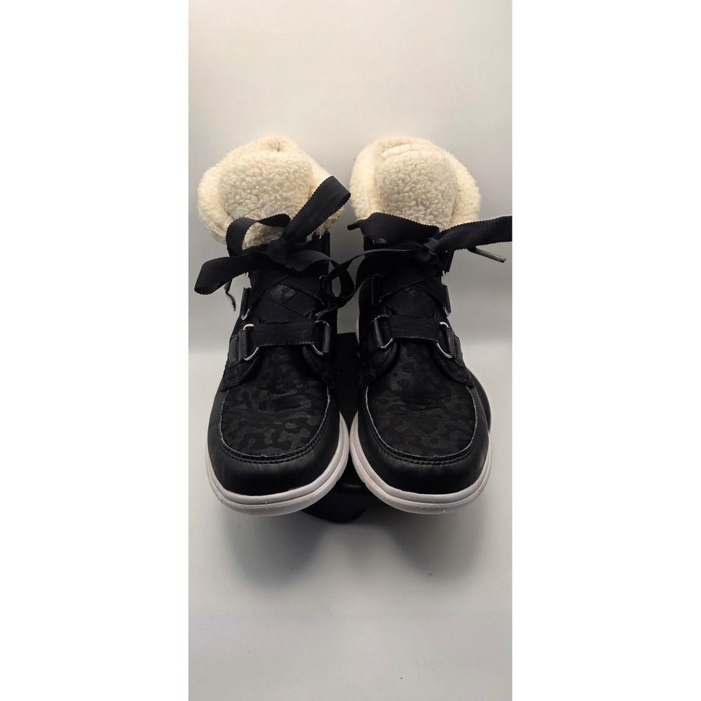 Sorel Explorer Joan Waterproof Black Leopard Winter Boots NL2928-010 Womens 7